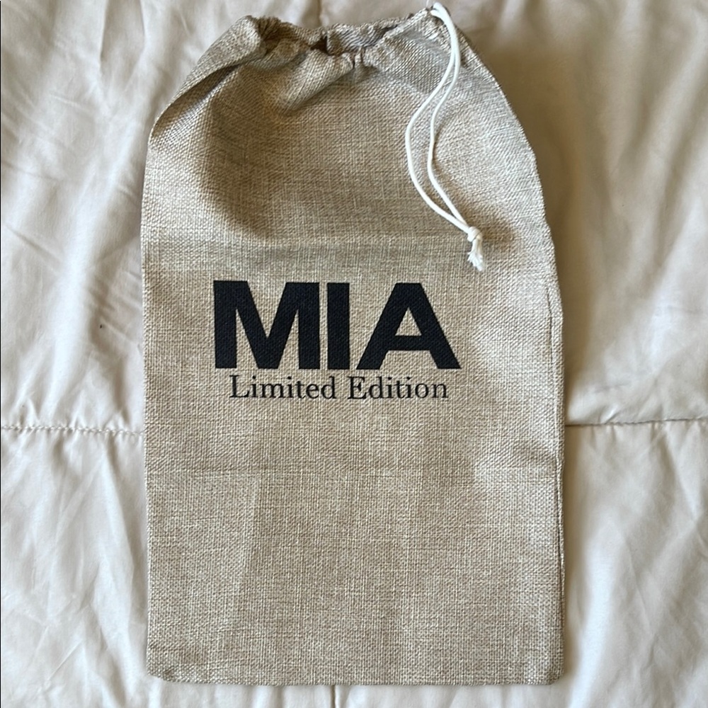 1 new MIA Limited Edition Tan Drawstring Bag